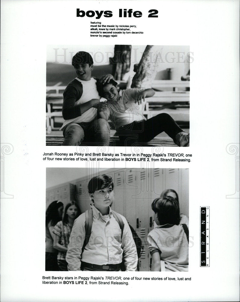 1997 Press Photo Jonah Rooney Brett Barksy Boys Life 2 - Historic Images