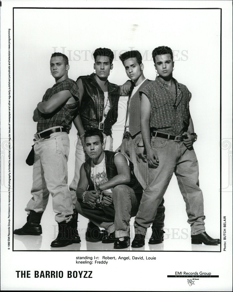 1992 Press Photo The Barrio Boyzz Latin Pop Group - Historic Images