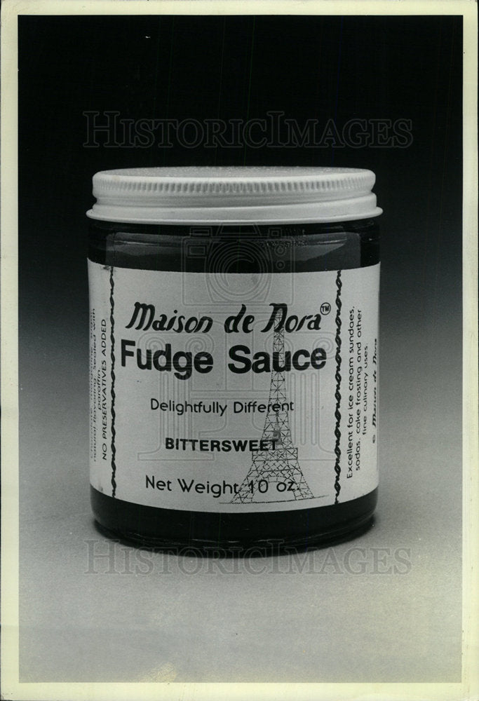 1981 Press Photo Maison de Nora Fudge Sauce - Historic Images