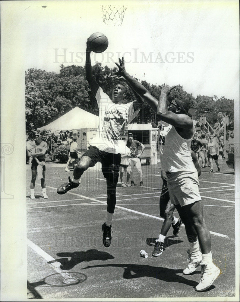 1990 Press Photo Second Annual &quot;Hoops for Life&quot; - Historic Images