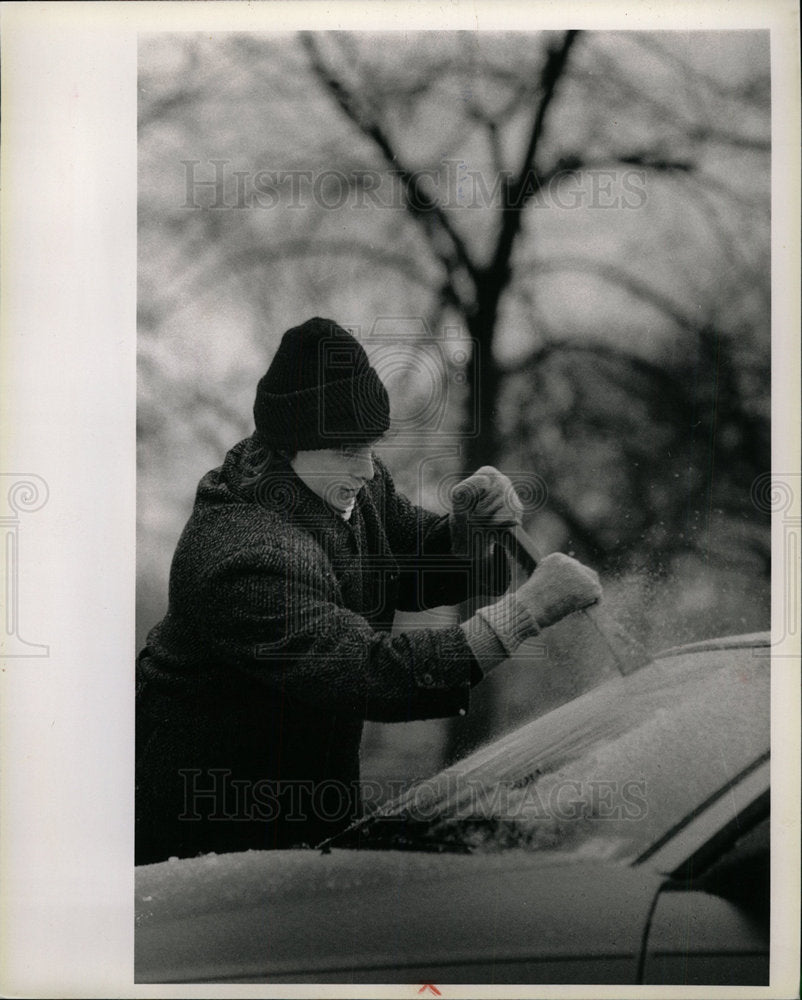 1990 Press Photo Winter Weather Chicago - Historic Images