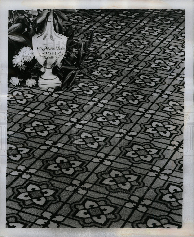 1973 Press Photo Candlewick Mosaic Rug - Historic Images