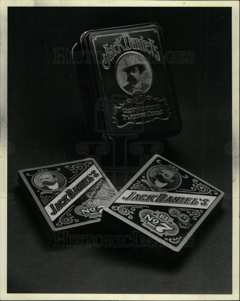 1981 Press Photo Jack Daniel&#39;s Playing Cards  - Historic Images