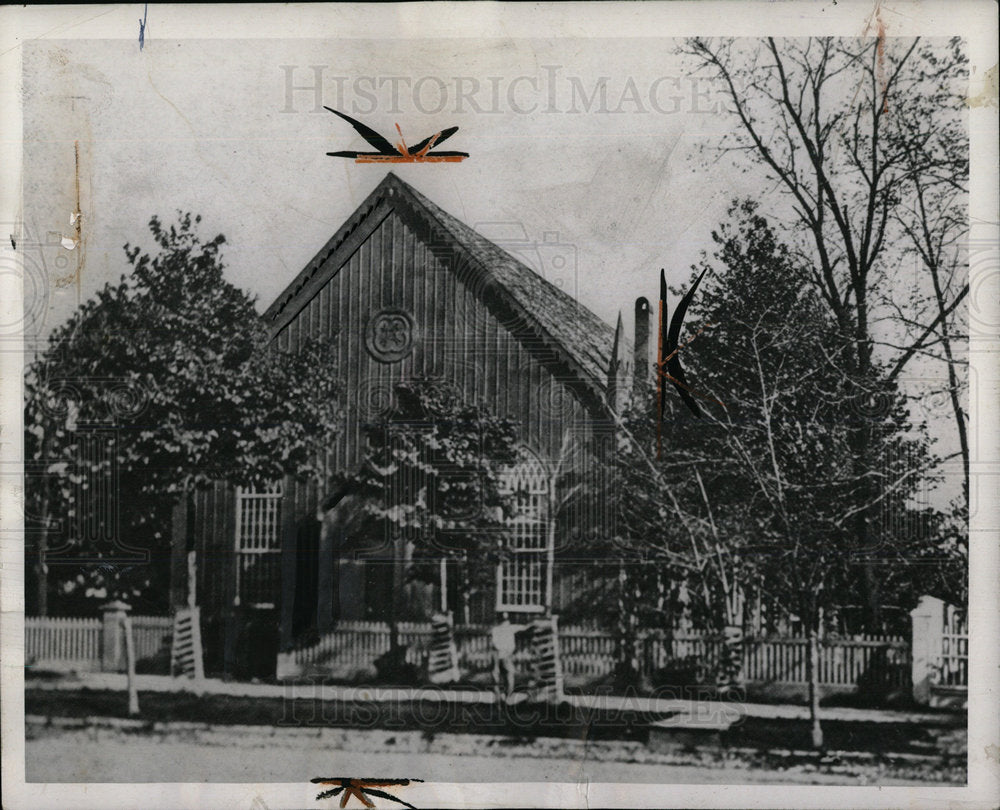 1945 Press Photo Detroit Church Christ Episcopal - Historic Images
