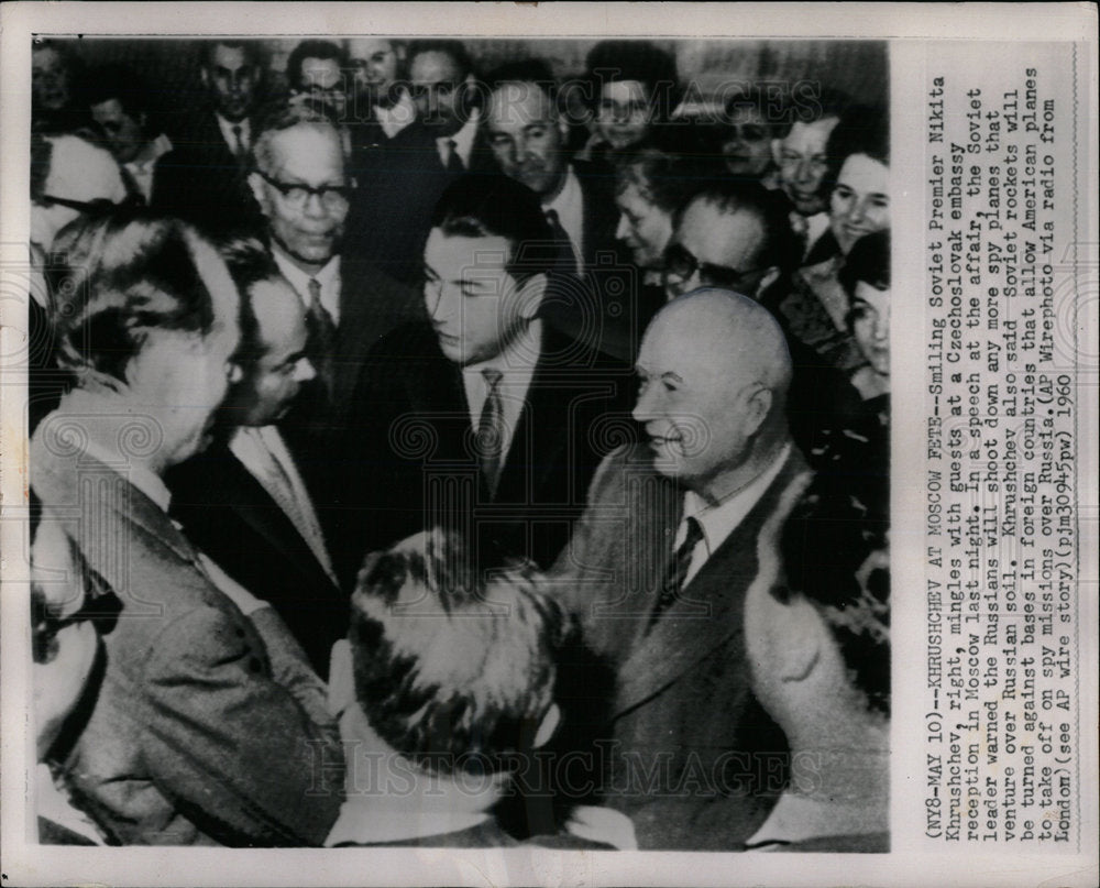 1960 Press Photo Soviet Premier Nikita Khrushchev  - Historic Images