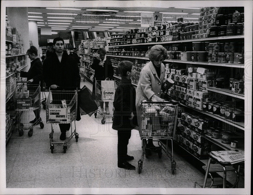 1965 Press Photo Inno Passy Supermarket Paris France - Historic Images