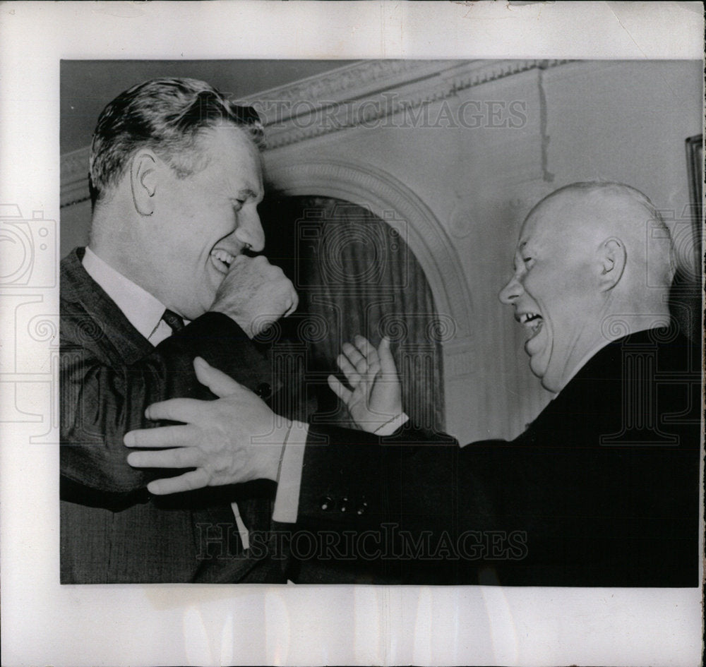 1959 Press Photo Soviet Premier Khruschev New York Gove - Historic Images