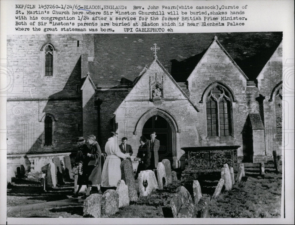 1965 Press Photo John Feran Curate Martins Church Sir W - Historic Images