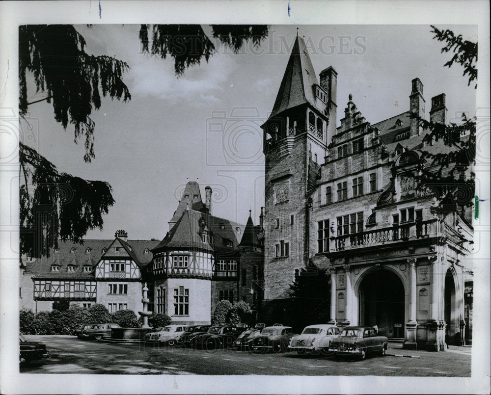 1969 Press Photo Historic Castle Hotels Lodge Germany - Historic Images