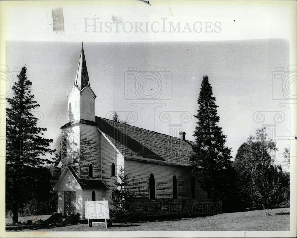 1987 Press Photo The Phoenix Church old mine downhill - Historic Images