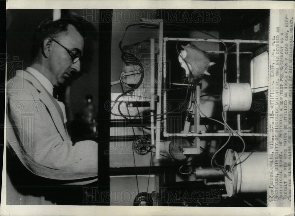 1935 Press Photo DR Peterson Minnesota University - Historic Images