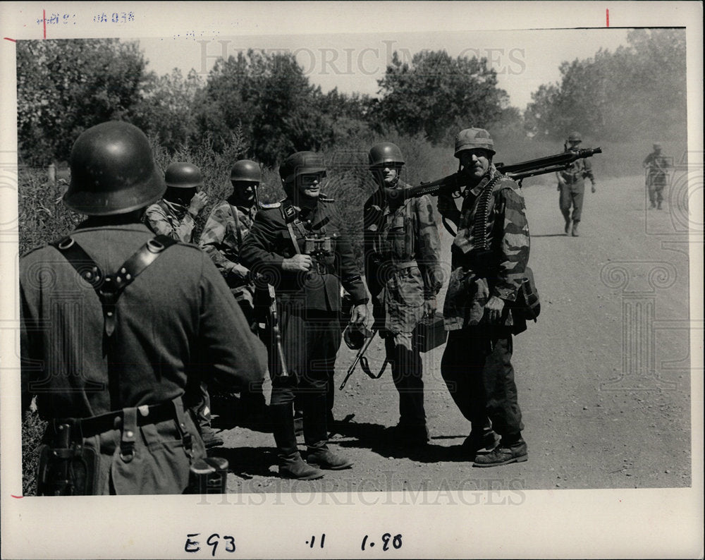 1984 Press Photo World War II Reenactment Society  - Historic Images