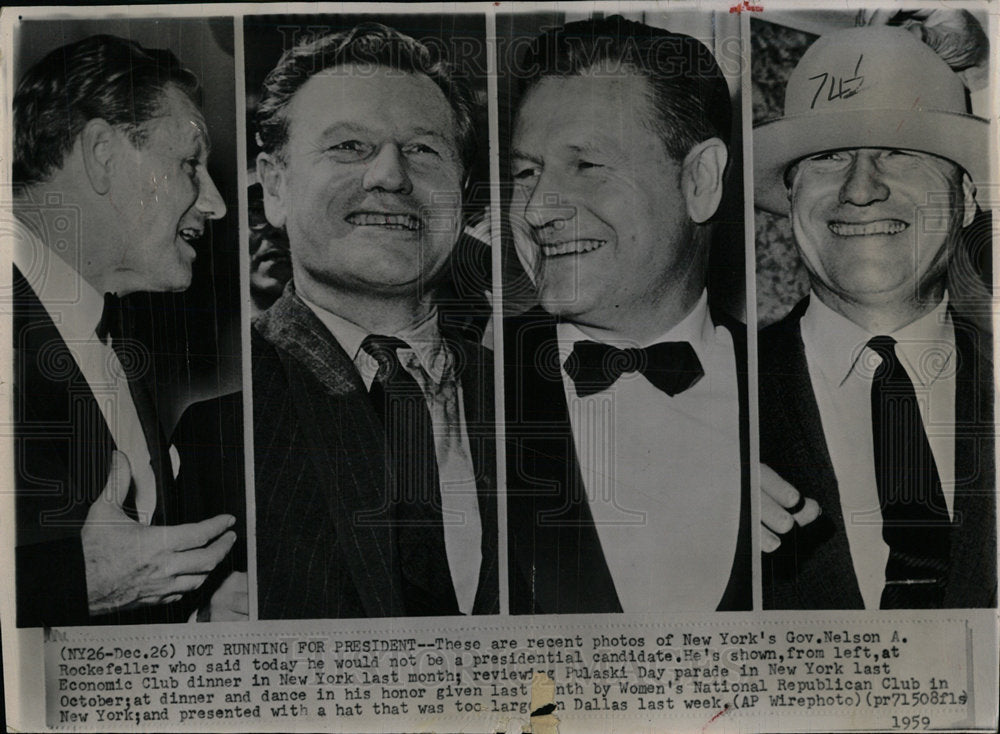 1959 Press Photo Nelson Rockefeller Governor New York - Historic Images