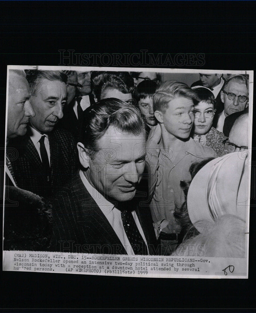 1959 Press Photo New York Governor Nelson Rockefeller  - Historic Images