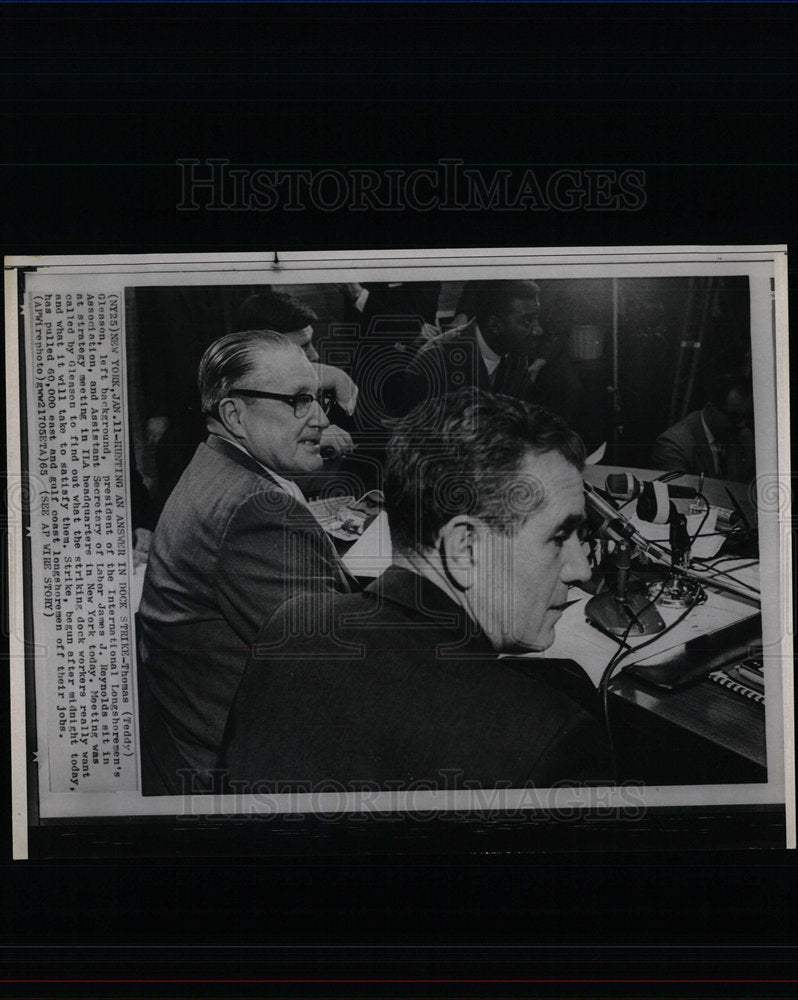 1965 Press Photo Thomas Gleason Longshoremen President - Historic Images