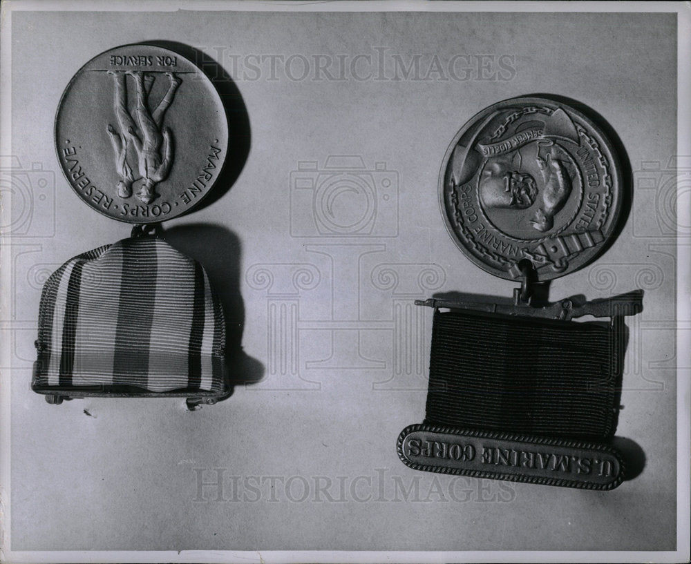 Press Photo Marine Corps Medal Decorations - Historic Images