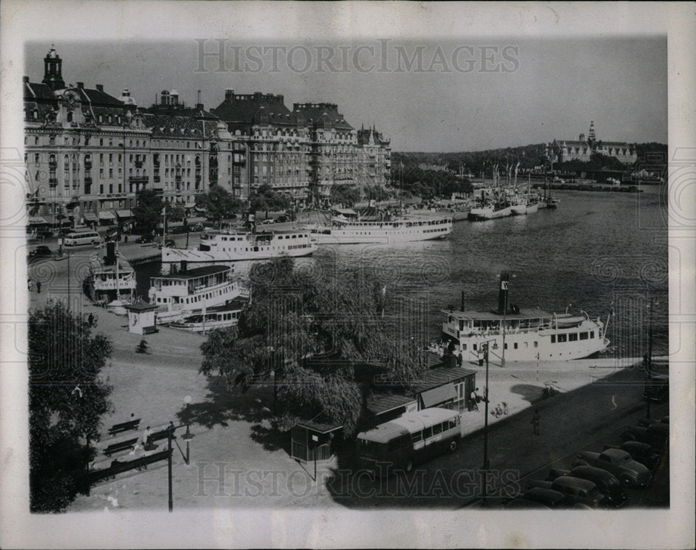 1945 Press Photo Sweden Capital City Stockholm  - Historic Images