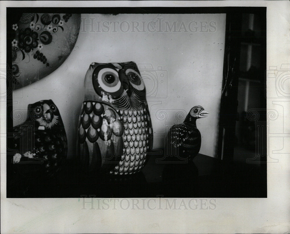 1976 Press Photo Tonola Mexico Owl Artistic Crafts - Historic Images
