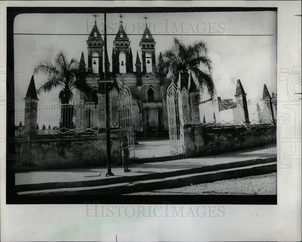 1976 Press Photo Mexico Spanish Style Church Zocolo Tla - Historic Images
