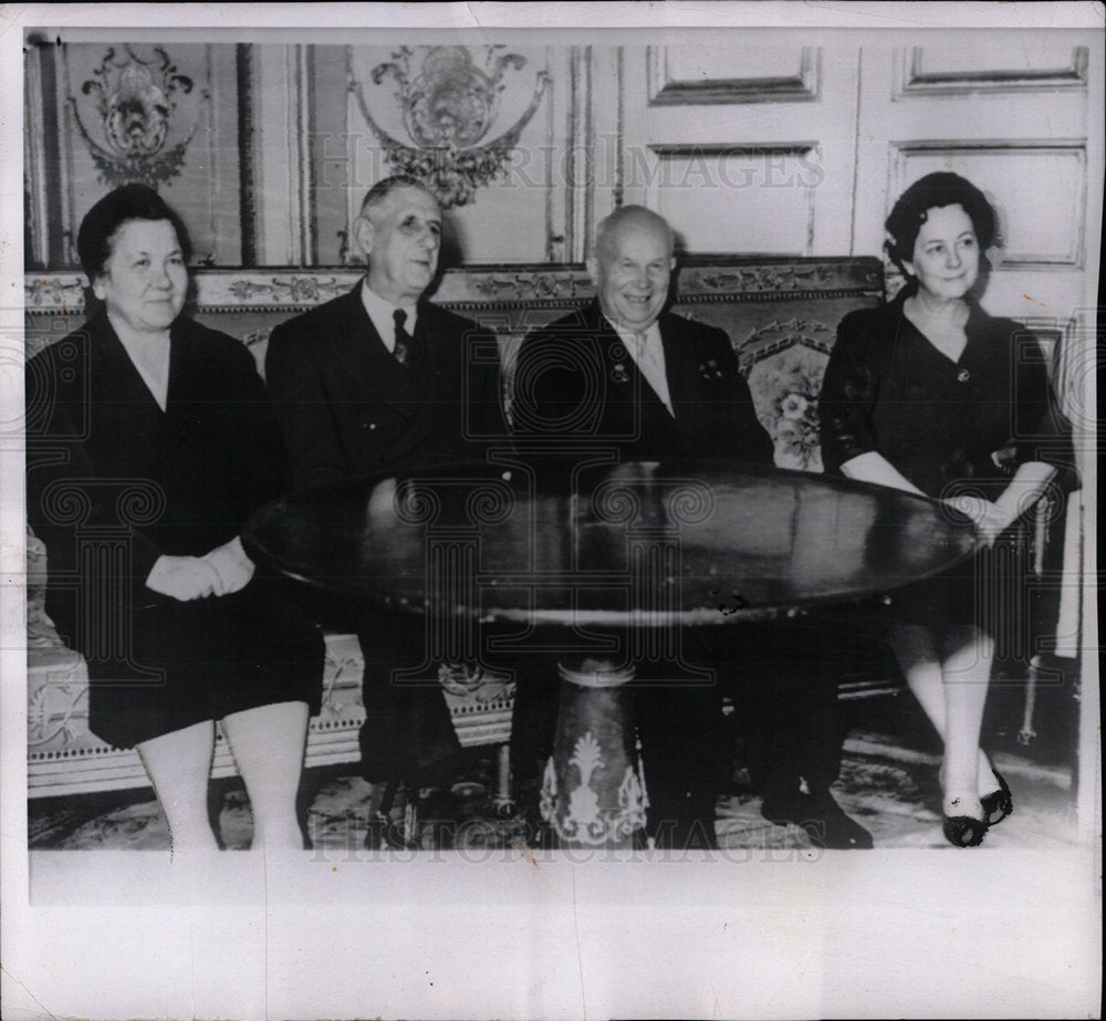 1960 Press Photo L. Khrushchev, Charles &amp; Linda De Gaul - Historic Images