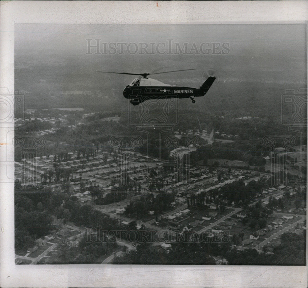 1959 Press Photo Marine Corps copter Washington flies - Historic Images