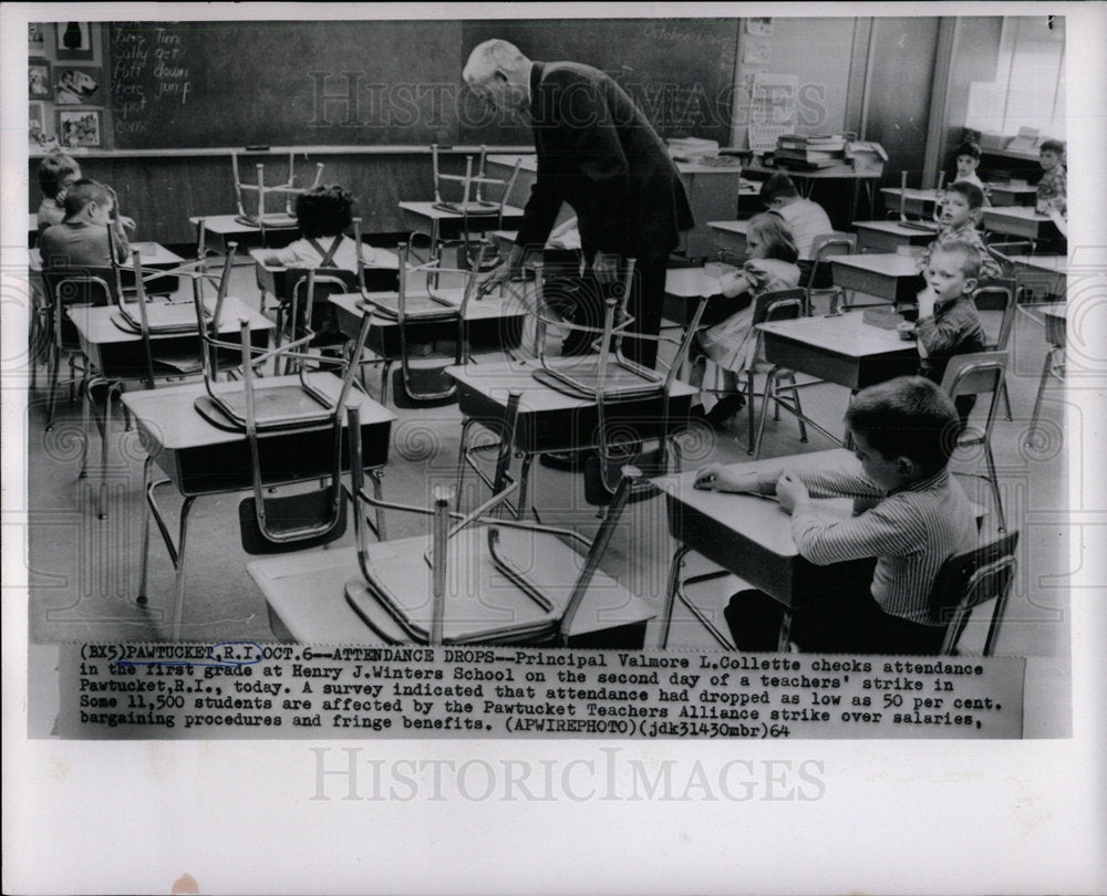 1964 Press Photo Principal Collette Winters school - Historic Images