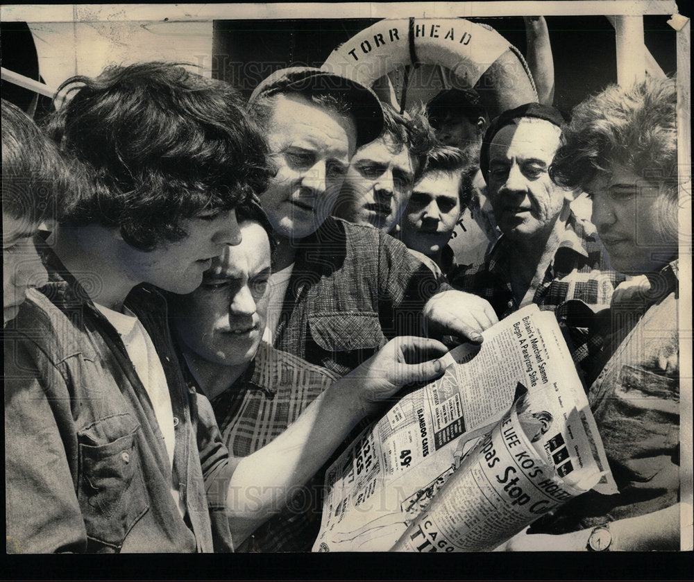 1966 Press Photo British merchant Seamen&#39;s Strike - Historic Images