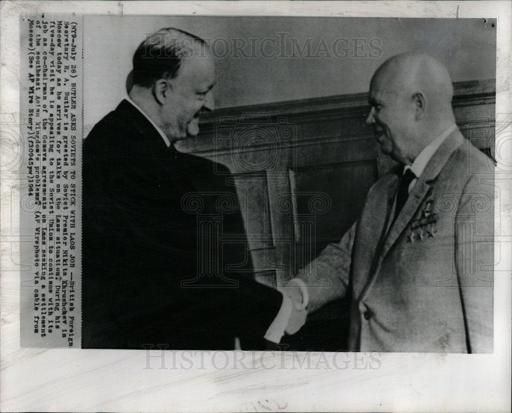 1964 Press Photo British Foreign Secretary Khrushohev - Historic Images