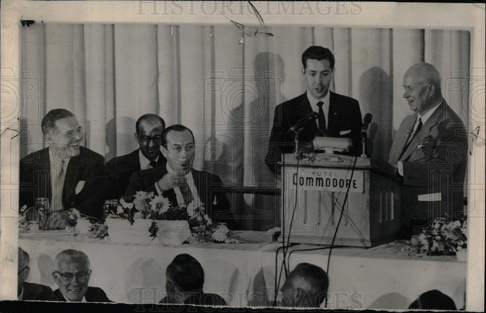 1959 Press Photo Soviet  Khrushchev Mayor Luncheon NY - Historic Images