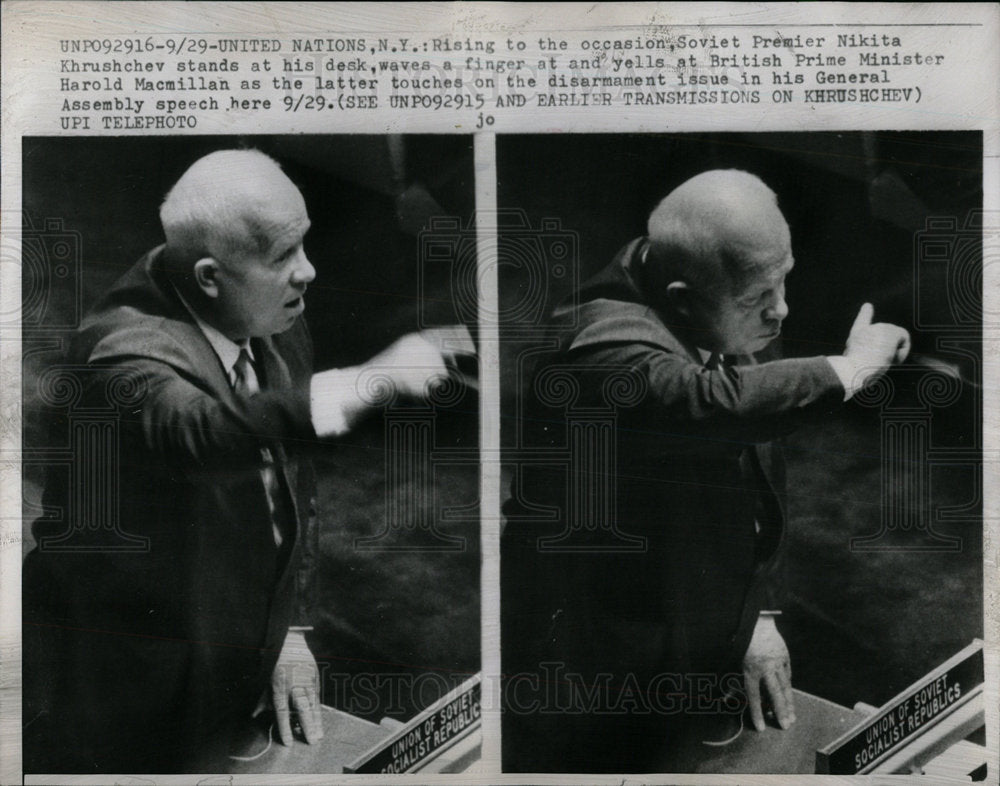 1960 Press Photo Khrushchev At United Nations - Historic Images
