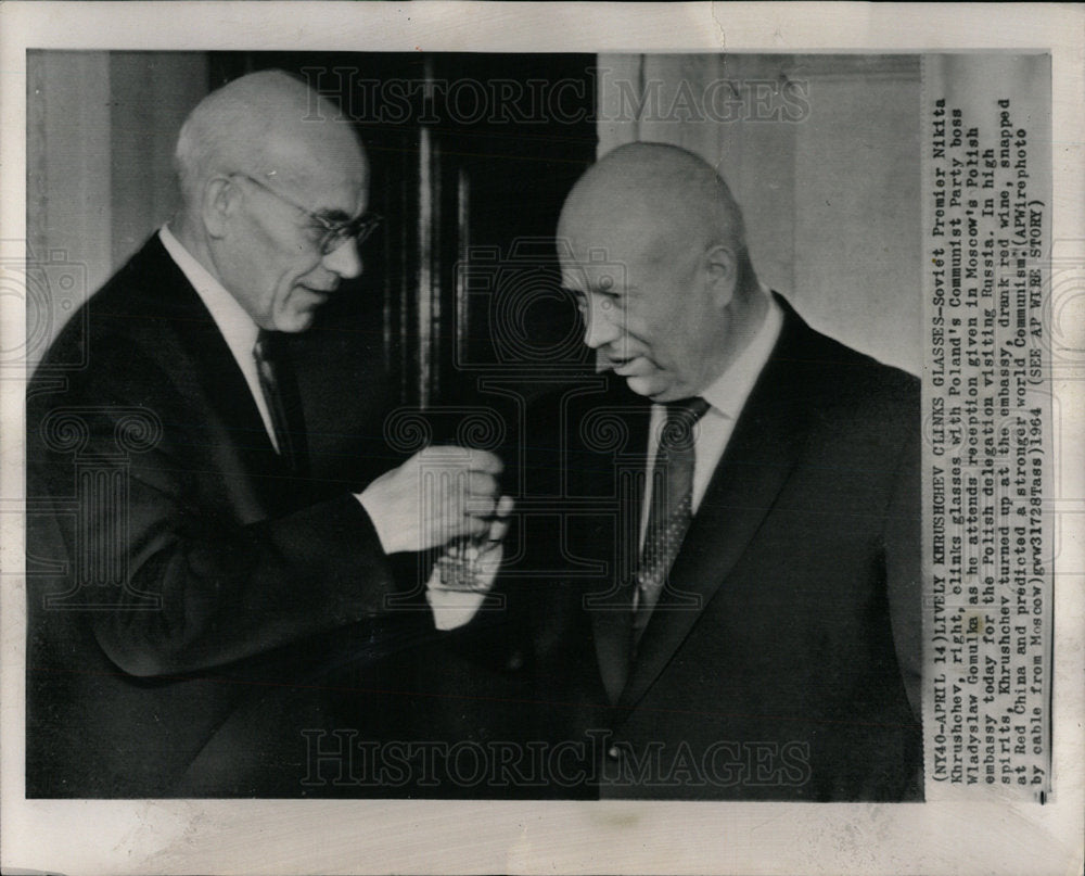 1964 Press Photo Soviet Premier Nikita Khrushenev - Historic Images