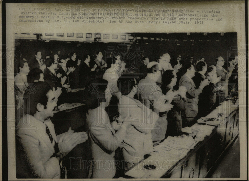 1975 Press Photo Venezuelan Congressmen - Historic Images