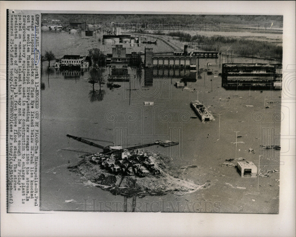 1965 Press Photo The Minneapolis St Paul sewage stream - Historic Images