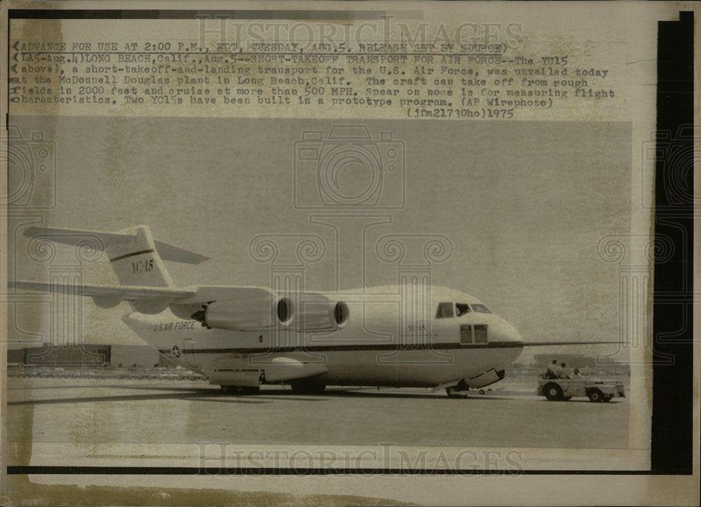 1975 Press Photo YO15 Short Take Off Transport AirForce - Historic Images