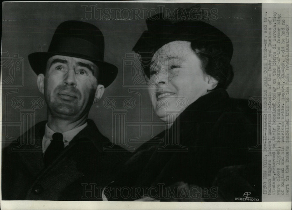 1937 Press Photo Mr. And Mrs. Harison Rogers - Historic Images
