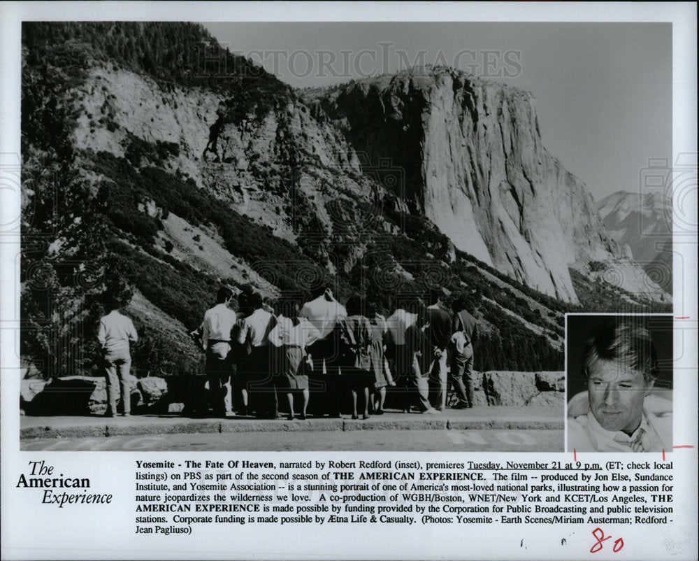 1989 Press Photo PBS Yosemite Fate Heaven TV Episode - Historic Images