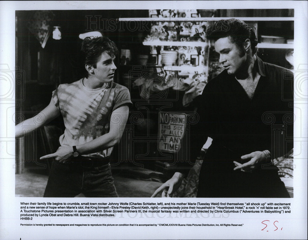 1988 Press Photo Heartbreak Hotel Film Dance King Scene - Historic Images