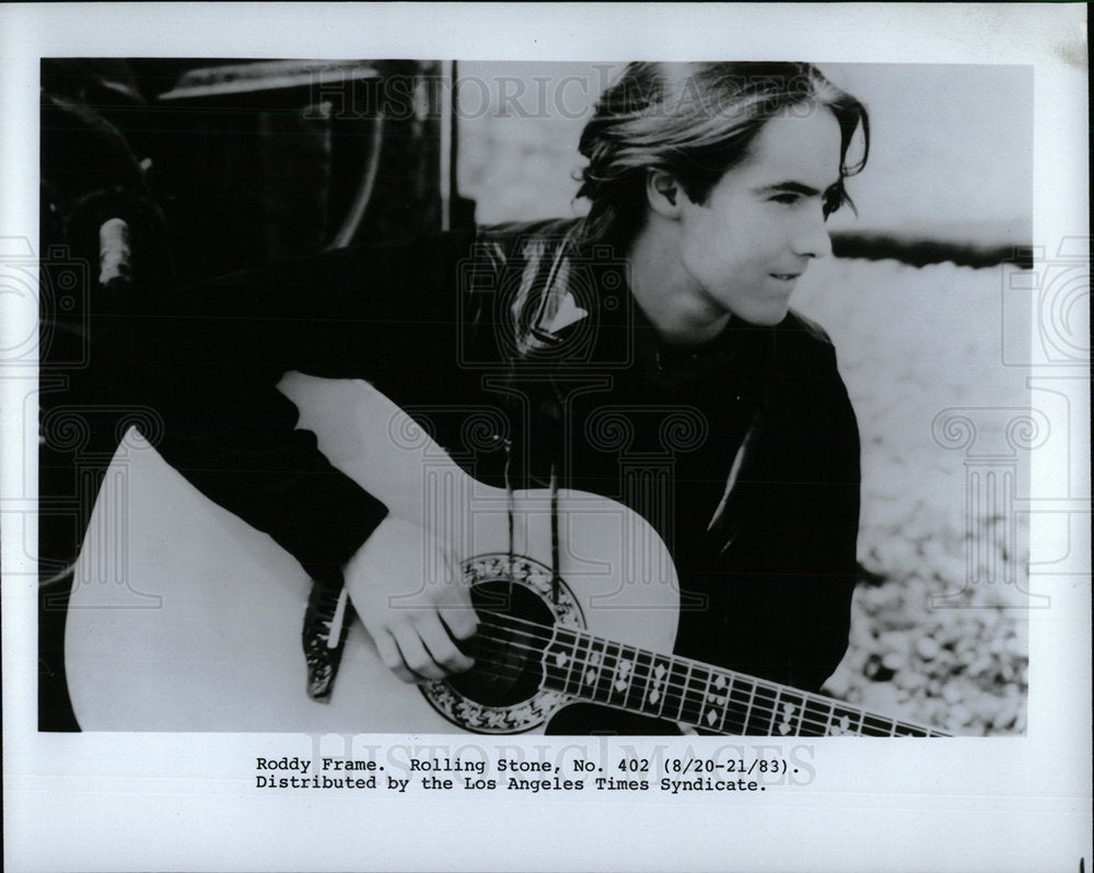 1983 Press Photo Singer Guitarist Frame Rolling Stone  - Historic Images
