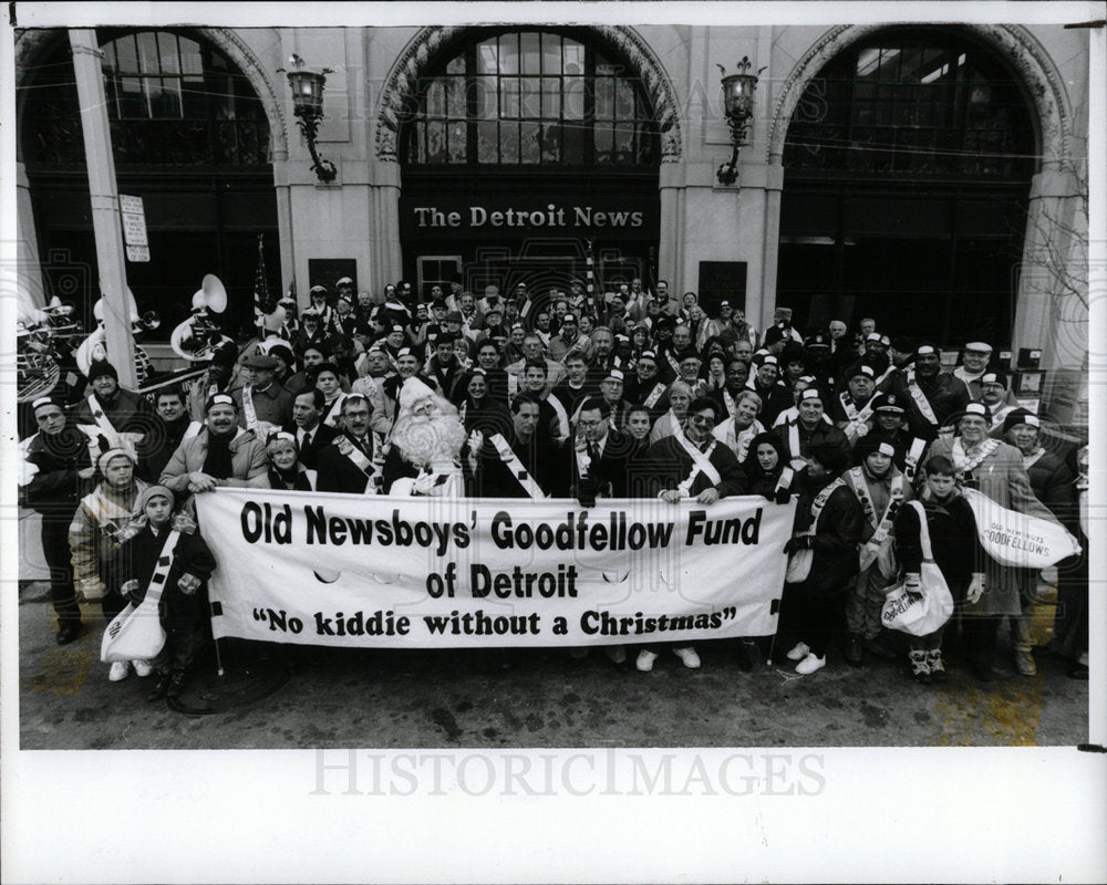 1991 Press Photo Old Newsboys Goodfellow Fund Group - Historic Images