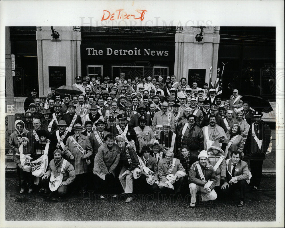 1984 Press Photo Detroit Old Newsboys Herb Boldt - Historic Images