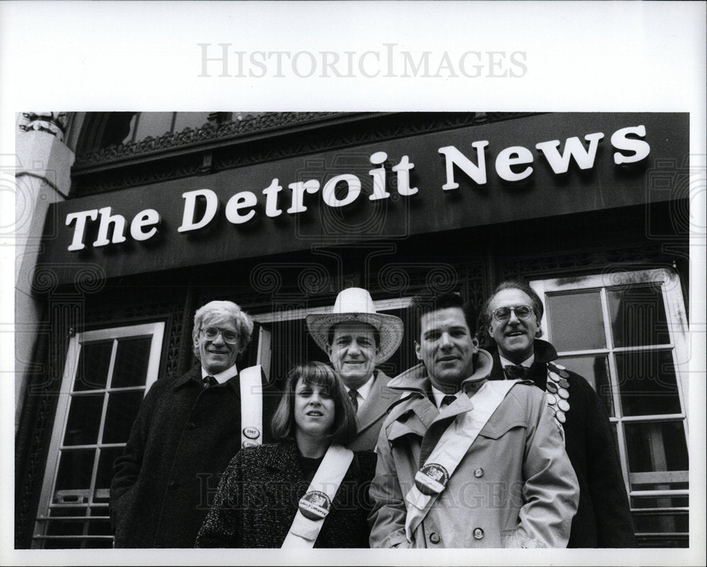 1989 Press Photo Detroit Organizations Old Newsboys - Historic Images