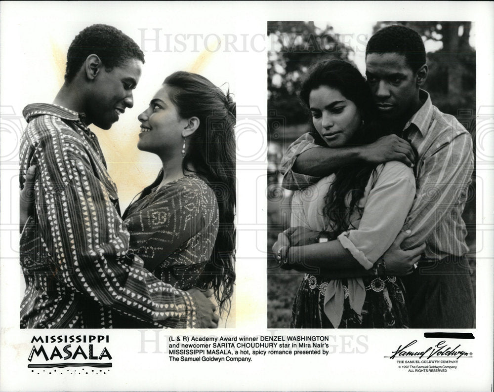 Press Photo Denzel Washington and Sarita Choudhury - Historic Images