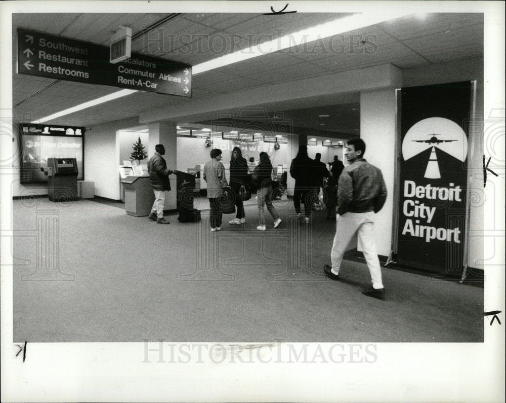 1991 Press Photo Detroit City Airport - Historic Images