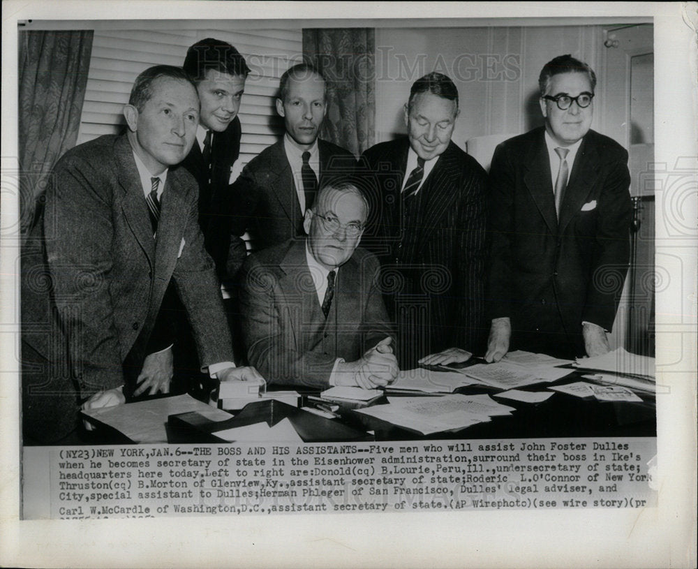 1955 John Foster Dulles' Assistants - Historic Images