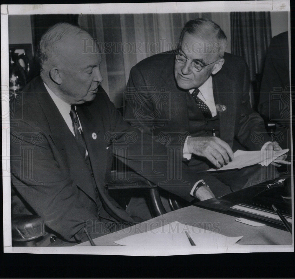 1956 Press Photo Secretary State Dulles Eisenhower - Historic Images