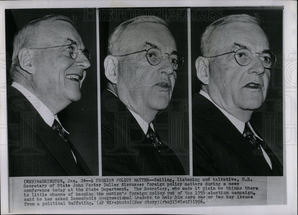 1956 Secretary State John Dulles State Dept - Historic Images