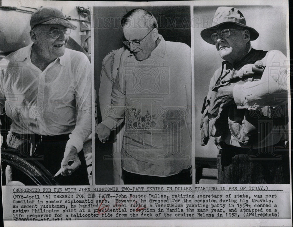 1952 Press Photo John Foster Dulles Secretary State - Historic Images