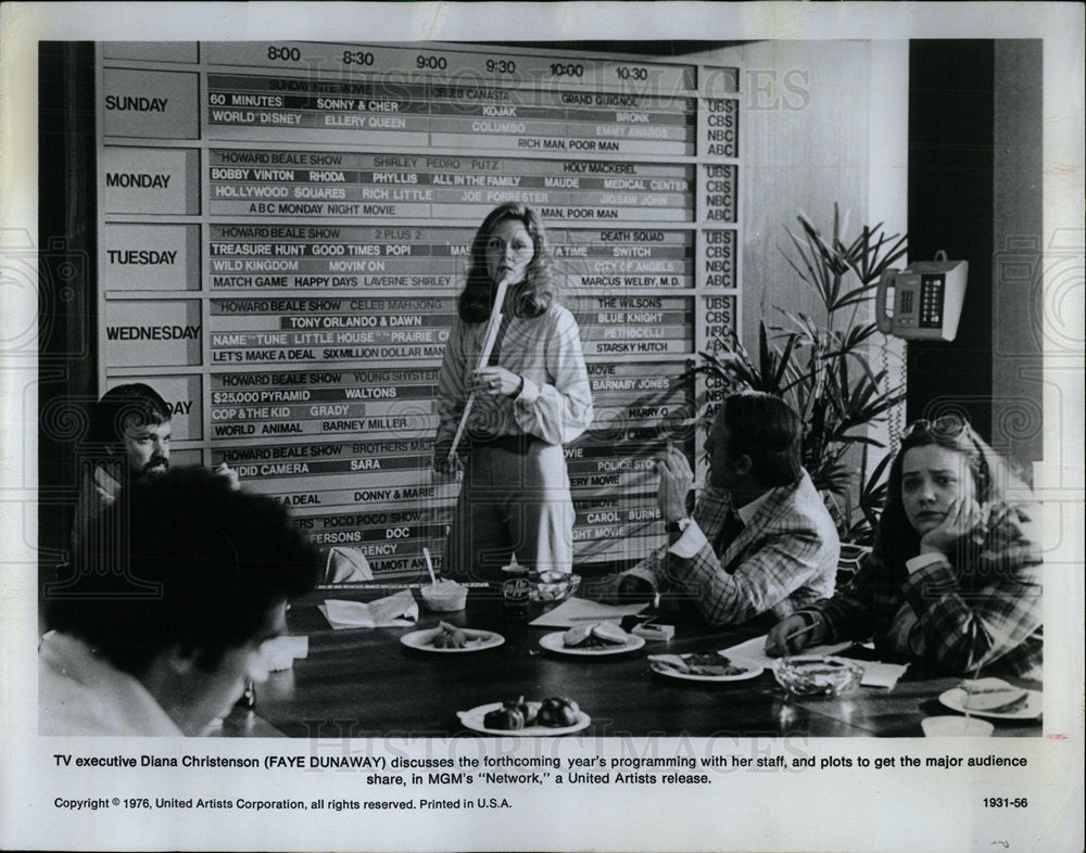 1977 Press Photo Faye Dunaway Actress Network Film  - Historic Images