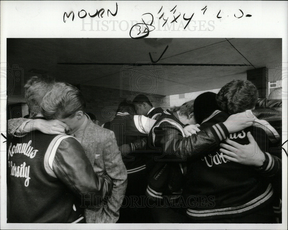 1986 Press Photo Romulus High School slaying - Historic Images