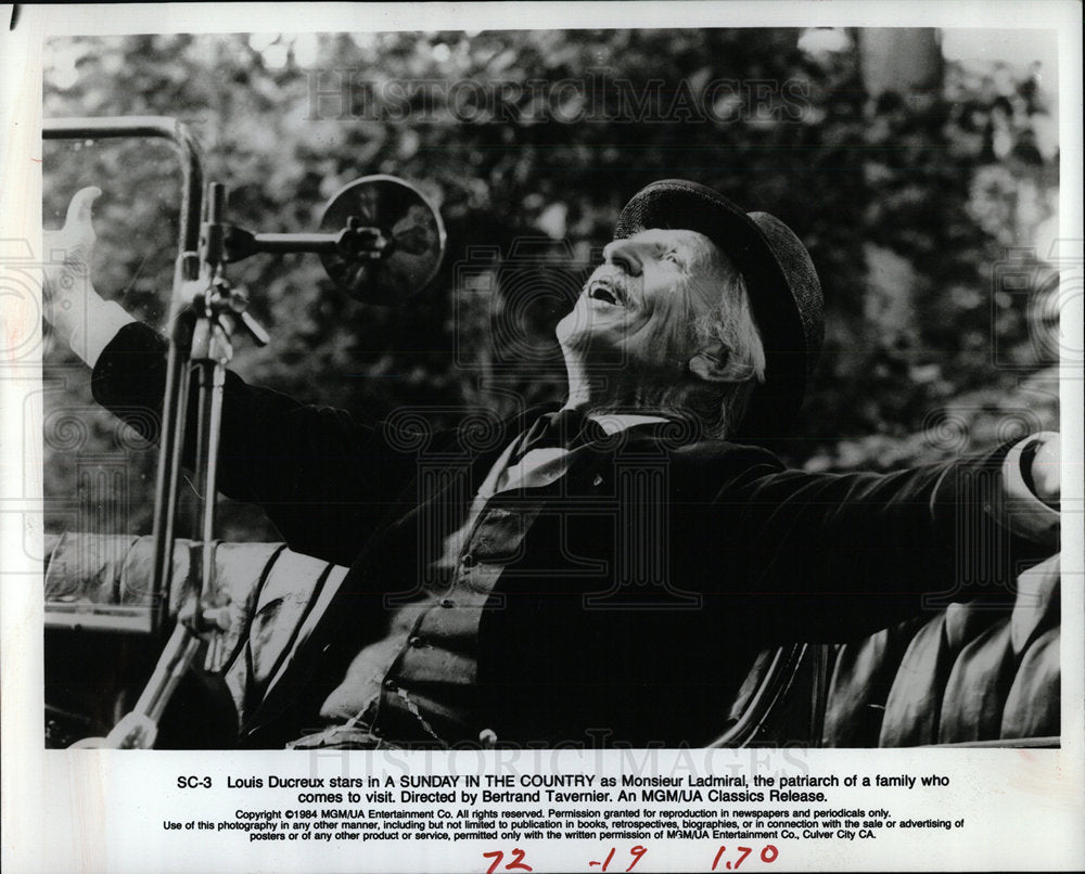 1985 Press Photo Louis Decreux A Sunday In The Country - Historic Images